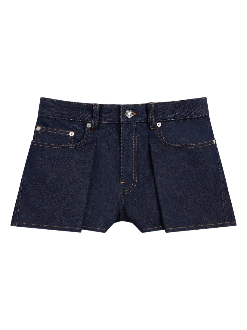 Givenchy Women's Pinch Shorts in Raw Denim - Dark Blue