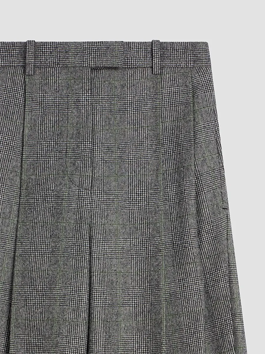 Givenchy Women's Double Pleat Checked Pants in Flannel | Thumbnail 3 Givenchy Women's Double Pleat Checked Pants in Flannel | Thumbnail 3