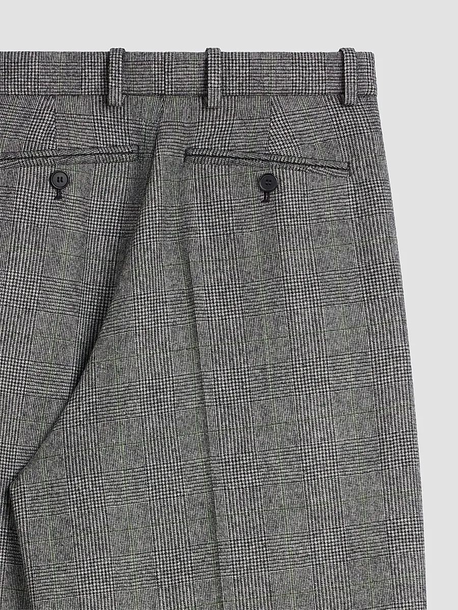 Givenchy Women's Double Pleat Checked Pants in Flannel | Thumbnail 4 Givenchy Women's Double Pleat Checked Pants in Flannel | Thumbnail 4