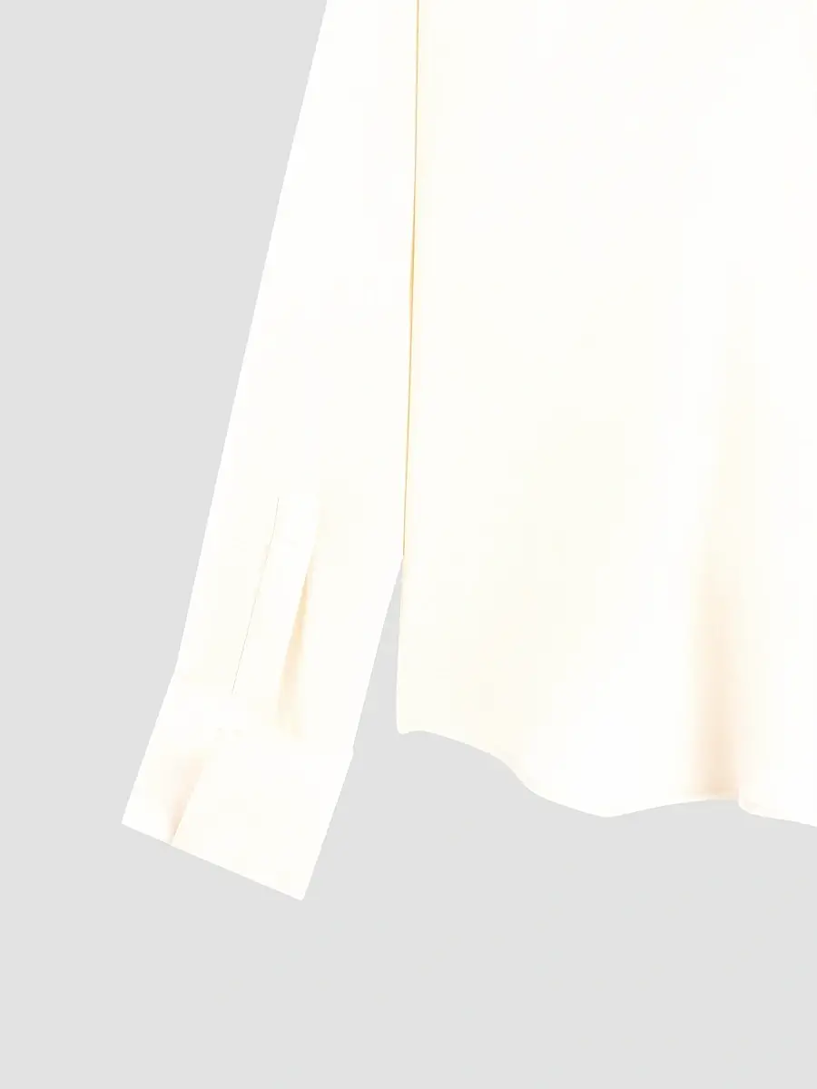 Givenchy Women's Shirt in Silk with Deconstructed Collar - Ecru | Thumbnail 5 Givenchy Women's Shirt in Silk with Deconstructed Collar - Ecru | Thumbnail 5