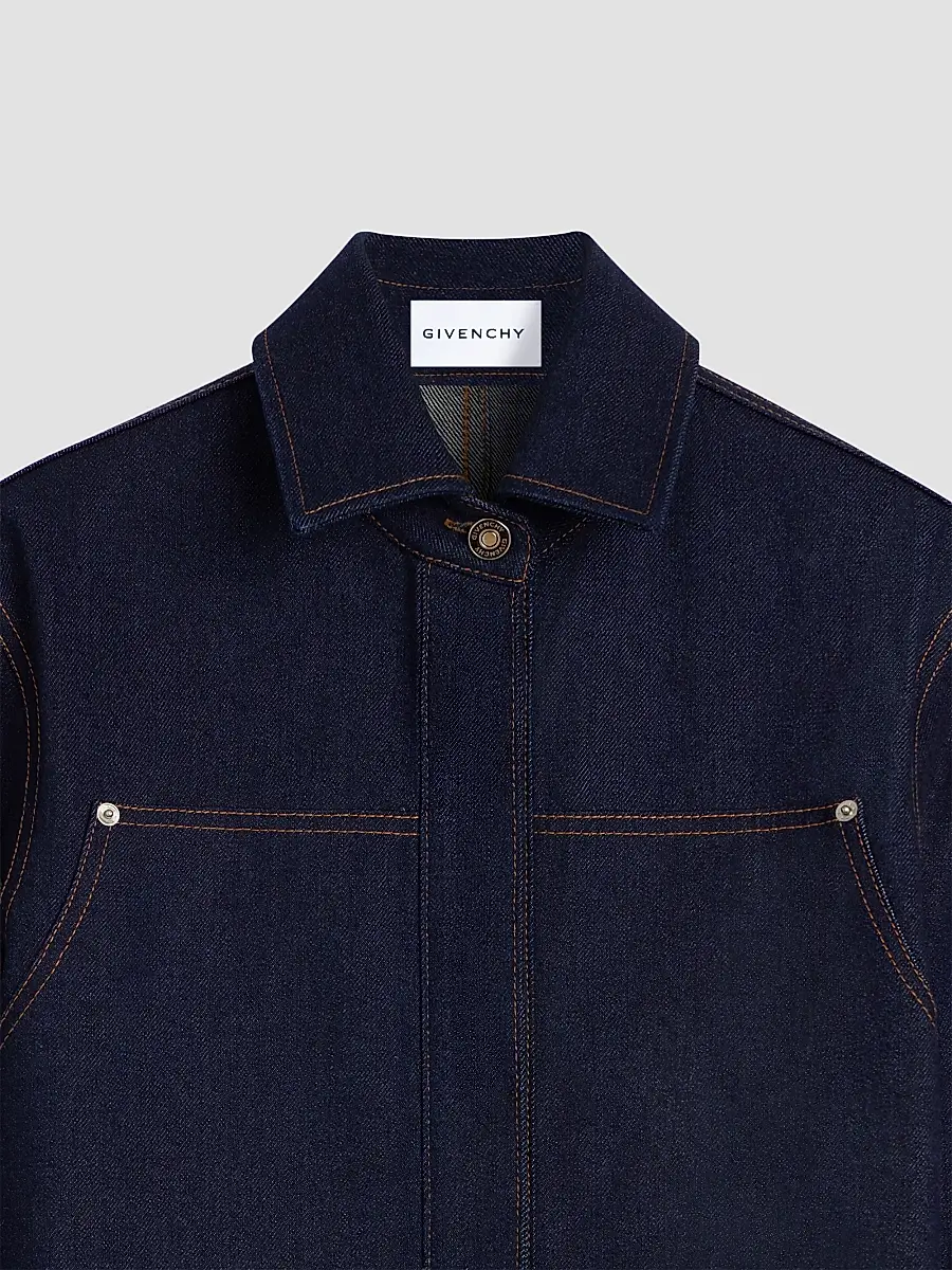 Givenchy Women's Shirt in Raw Denim - Dark Blue | Thumbnail 4 Givenchy Women's Shirt in Raw Denim - Dark Blue | Thumbnail 4