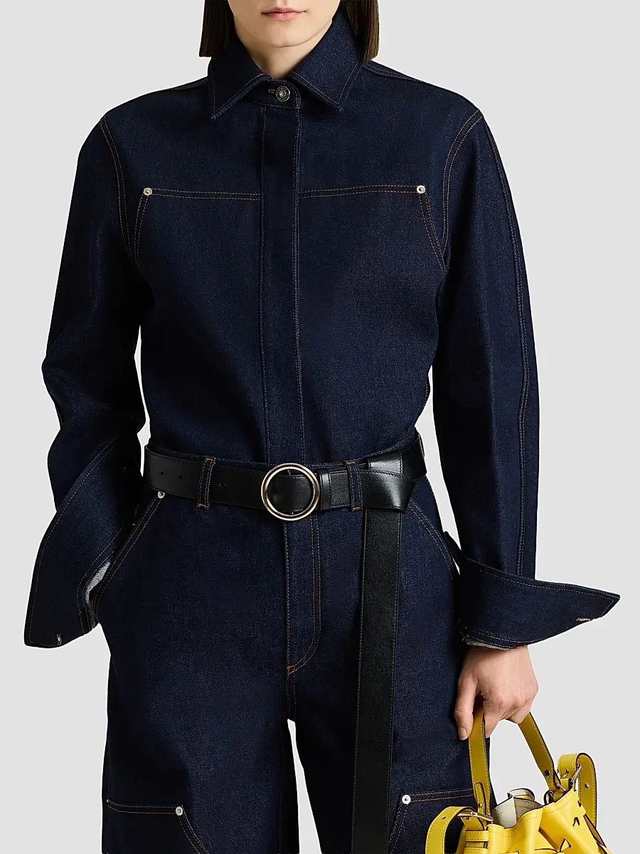 Givenchy Women's Shirt in Raw Denim - Dark Blue | Thumbnail 6 Givenchy Women's Shirt in Raw Denim - Dark Blue | Thumbnail 6