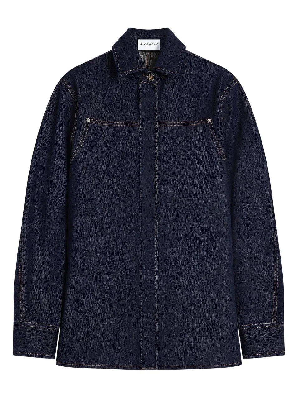 Givenchy Women's Shirt in Raw Denim - Dark Blue