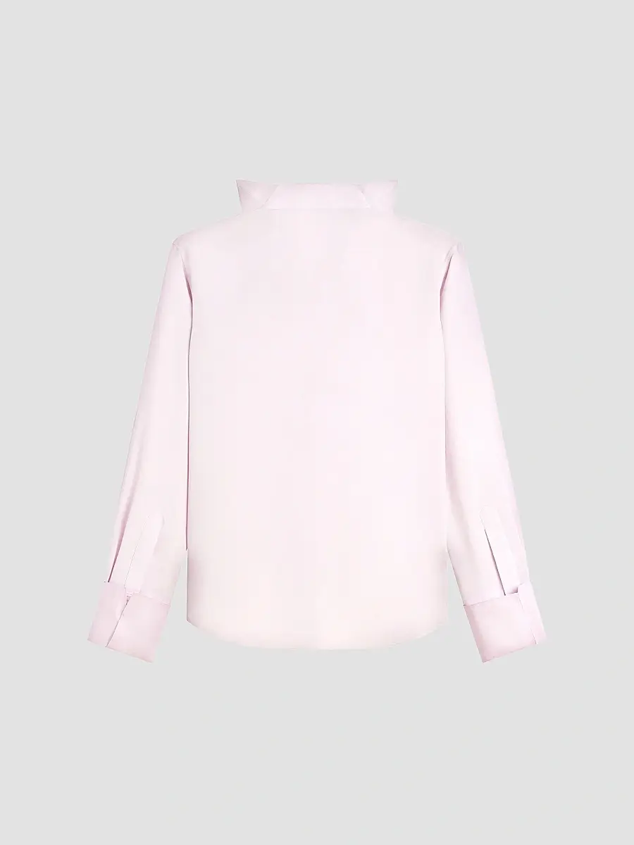 Givenchy Women's Shirt in Silk with Deconstructed Collar - Light Pink | Thumbnail 3 Givenchy Women's Shirt in Silk with Deconstructed Collar - Light Pink | Thumbnail 3