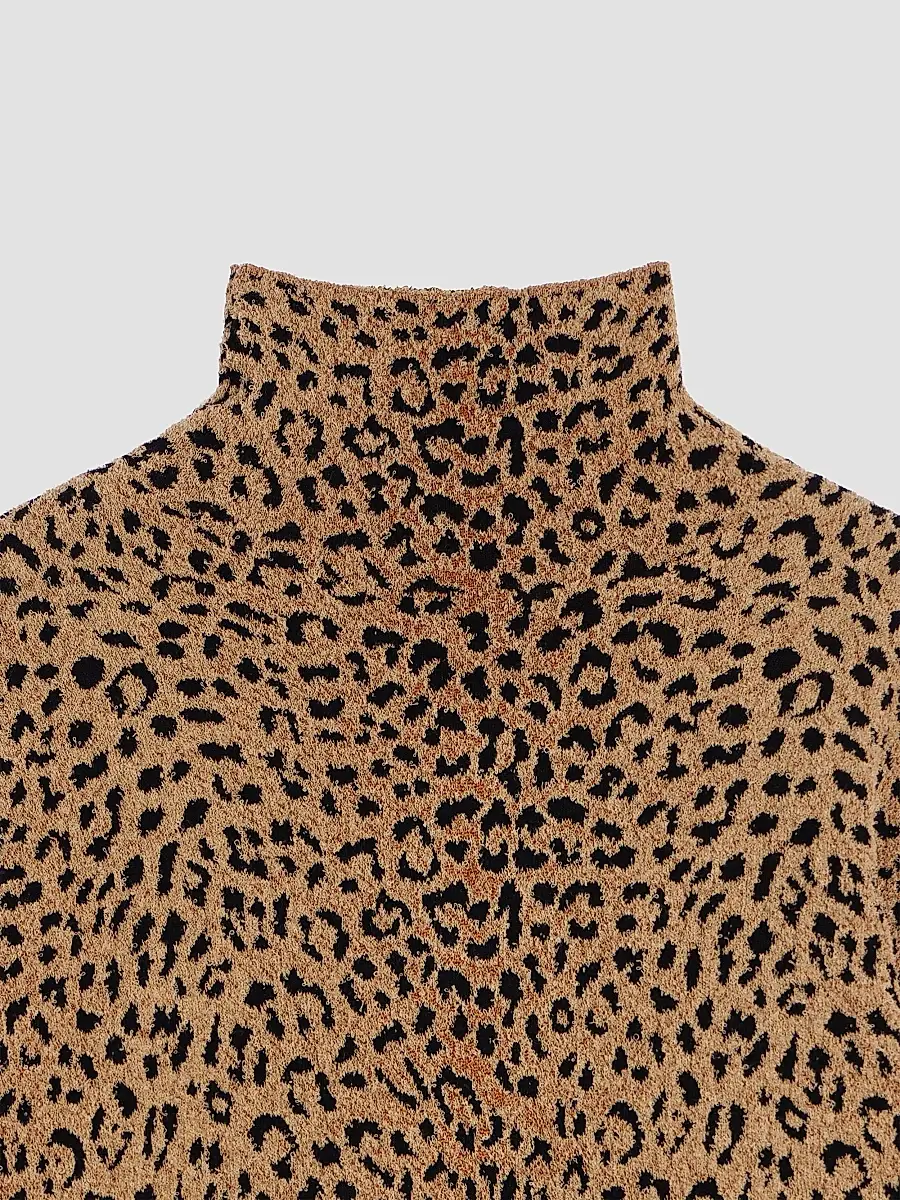 Givenchy Women's Top in Leopard Jacquard - Beige Brown | Thumbnail 2 Givenchy Women's Top in Leopard Jacquard - Beige Brown | Thumbnail 2