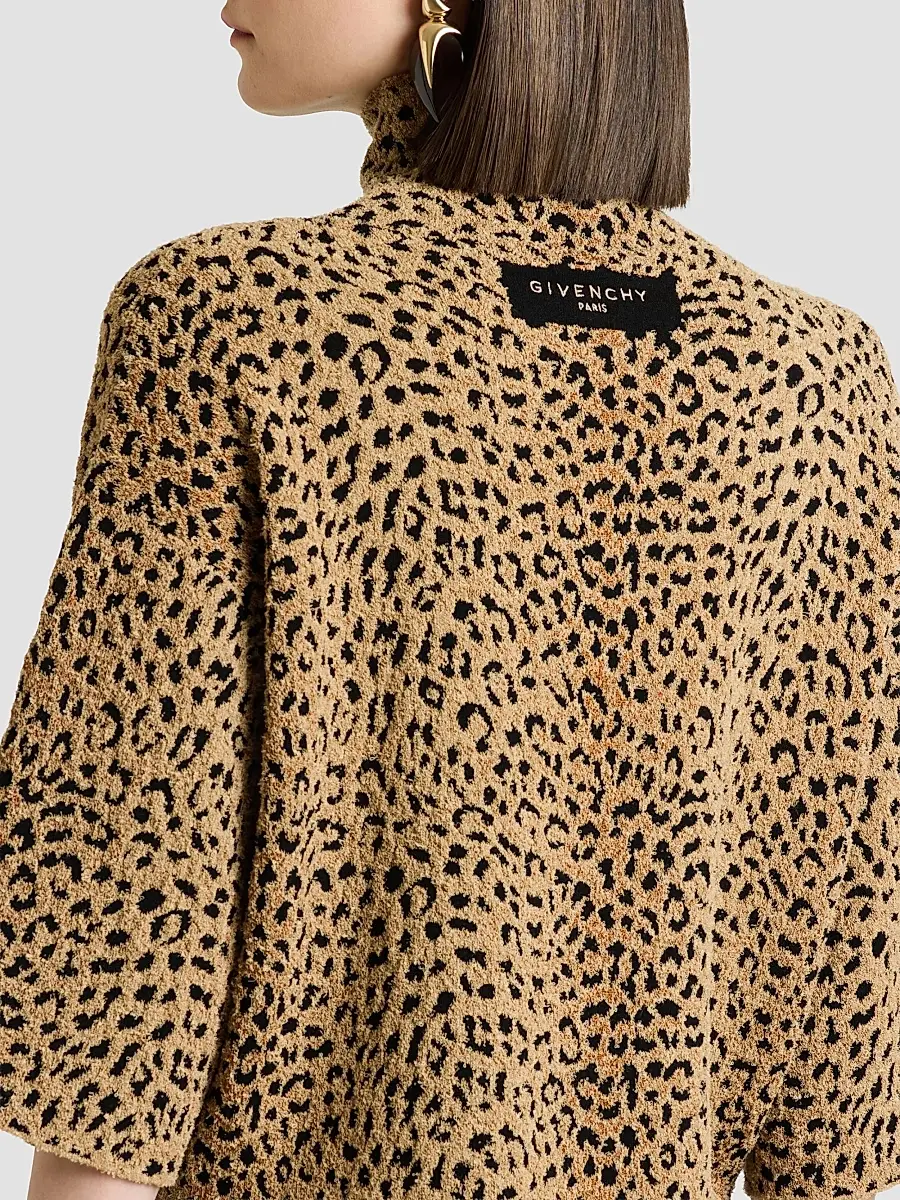Givenchy Women's Top in Leopard Jacquard - Beige Brown | Thumbnail 6 Givenchy Women's Top in Leopard Jacquard - Beige Brown | Thumbnail 6