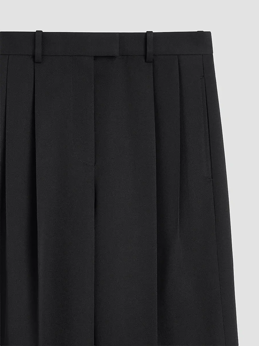 Givenchy Women's Double Pleat Pants in Wool - Dark Grey | Thumbnail 3 Givenchy Women's Double Pleat Pants in Wool - Dark Grey | Thumbnail 3