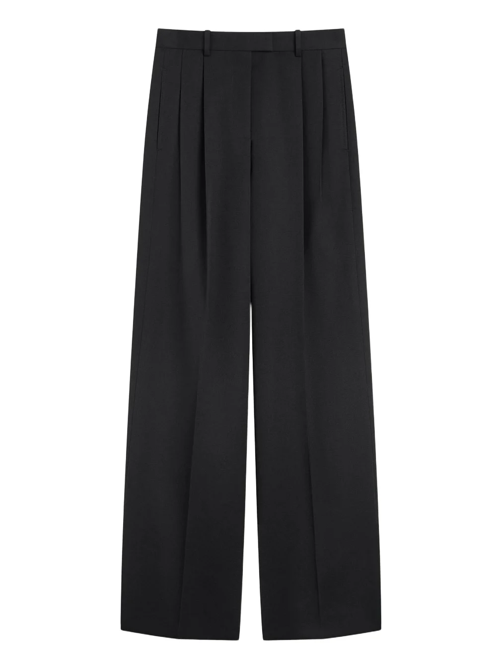 Givenchy Women's Double Pleat Pants in Wool - Dark Grey