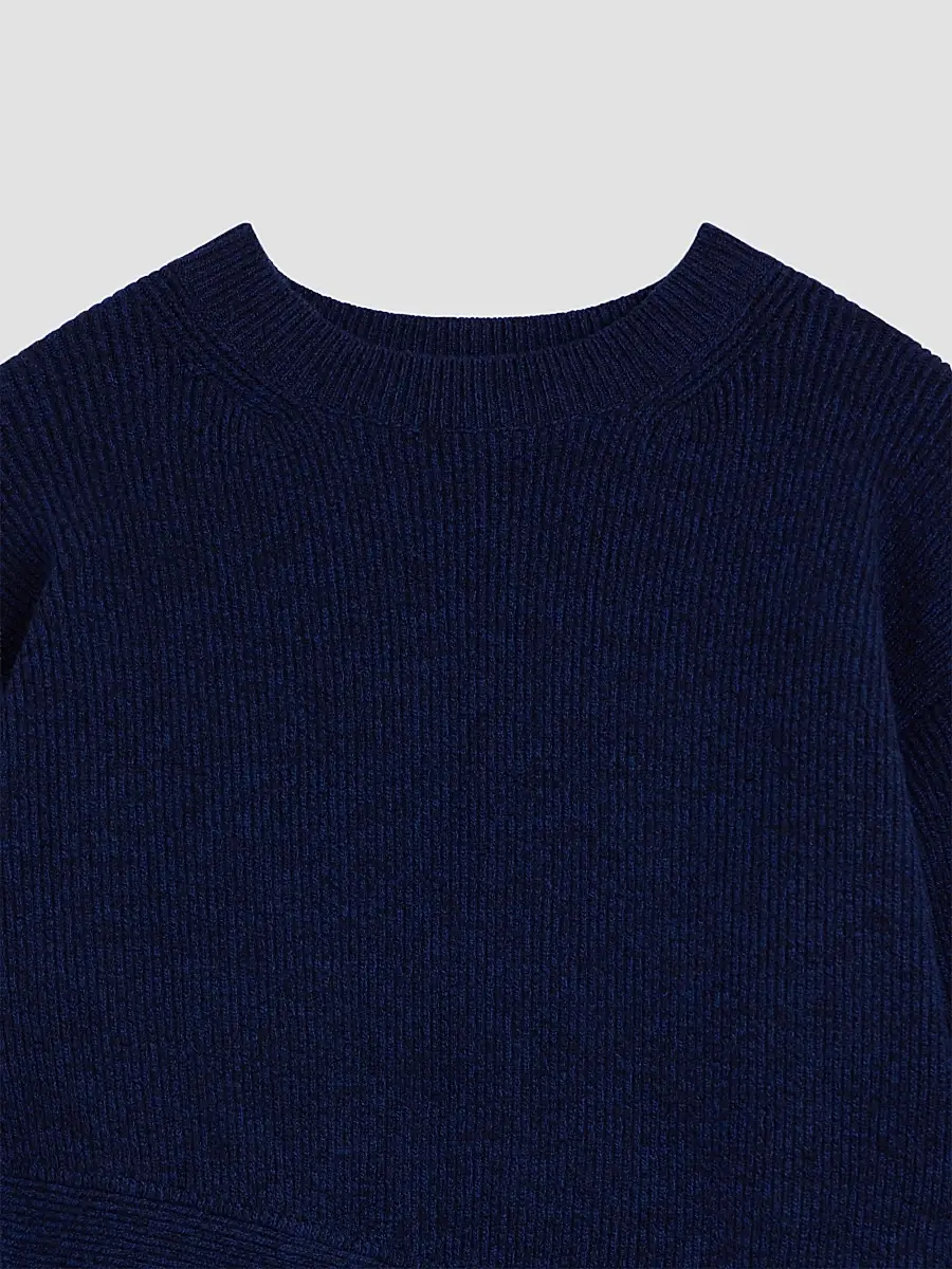 Givenchy Women's Asymmetric Sweater in Wool and Cashmere - Cobalt Blue | Thumbnail 4 Givenchy Women's Asymmetric Sweater in Wool and Cashmere - Cobalt Blue | Thumbnail 4