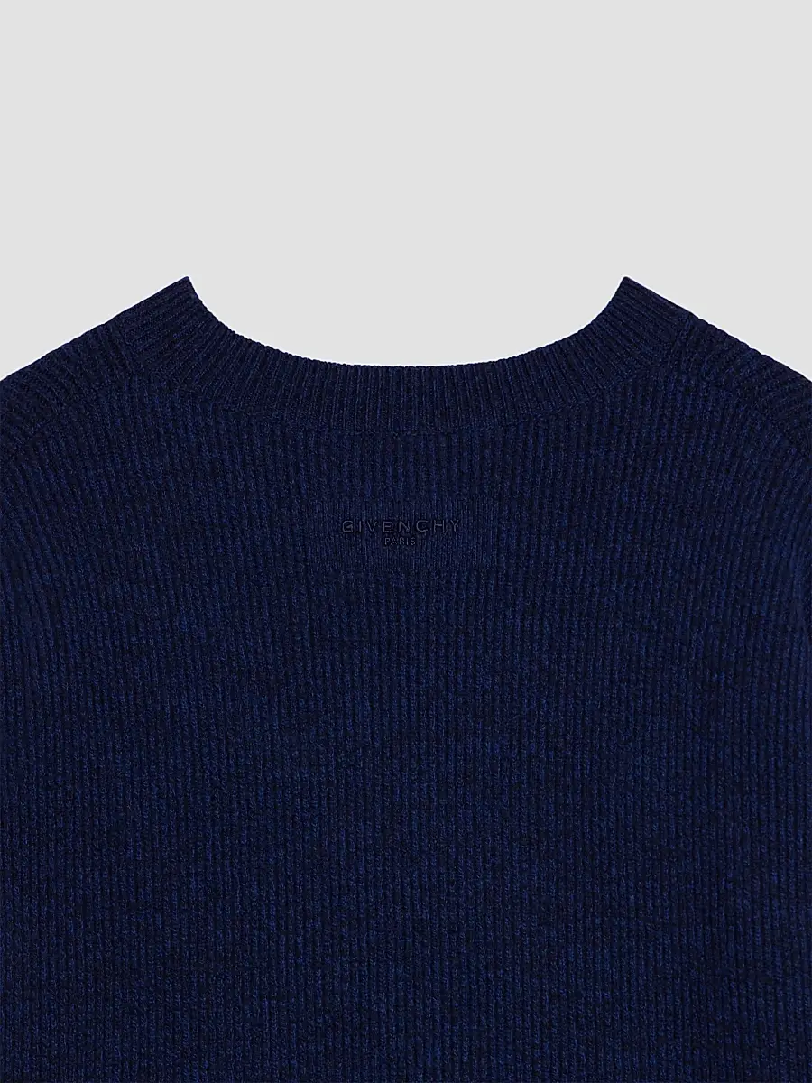 Givenchy Women's Asymmetric Sweater in Wool and Cashmere - Cobalt Blue | Thumbnail 5 Givenchy Women's Asymmetric Sweater in Wool and Cashmere - Cobalt Blue | Thumbnail 5