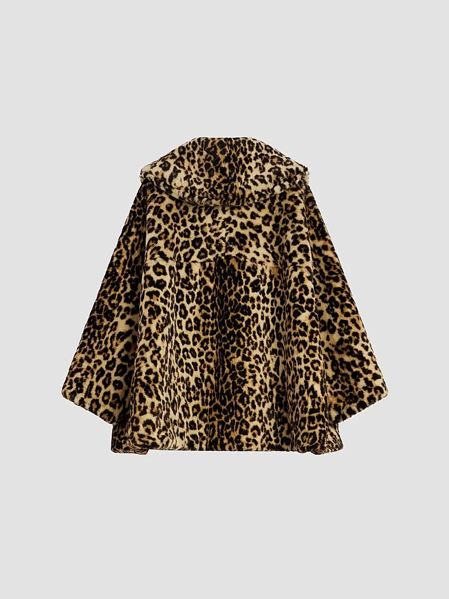 Givenchy Women's Short Coat in Leopard Faux Fur | Thumbnail 3 Givenchy Women's Short Coat in Leopard Faux Fur | Thumbnail 3