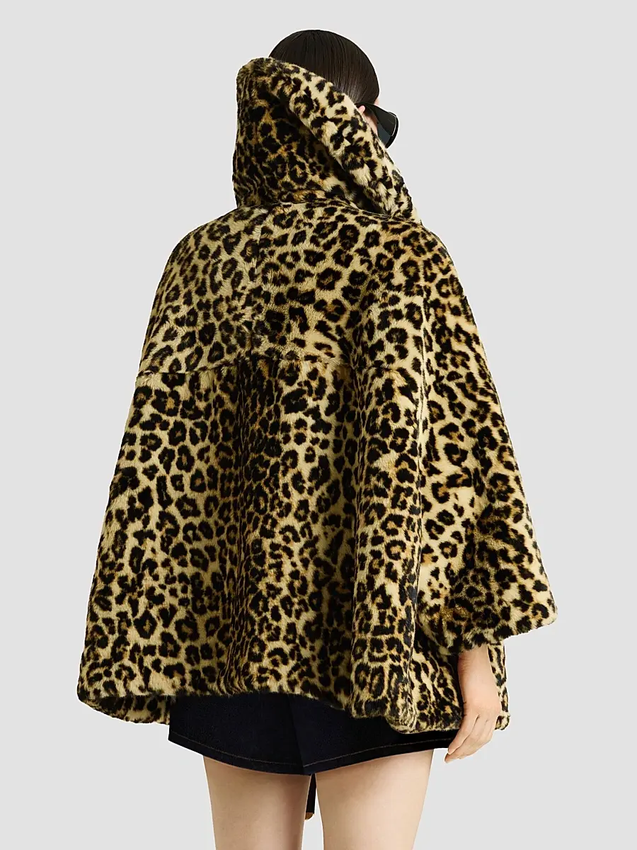 Givenchy Women's Short Coat in Leopard Faux Fur | Thumbnail 7 Givenchy Women's Short Coat in Leopard Faux Fur | Thumbnail 7
