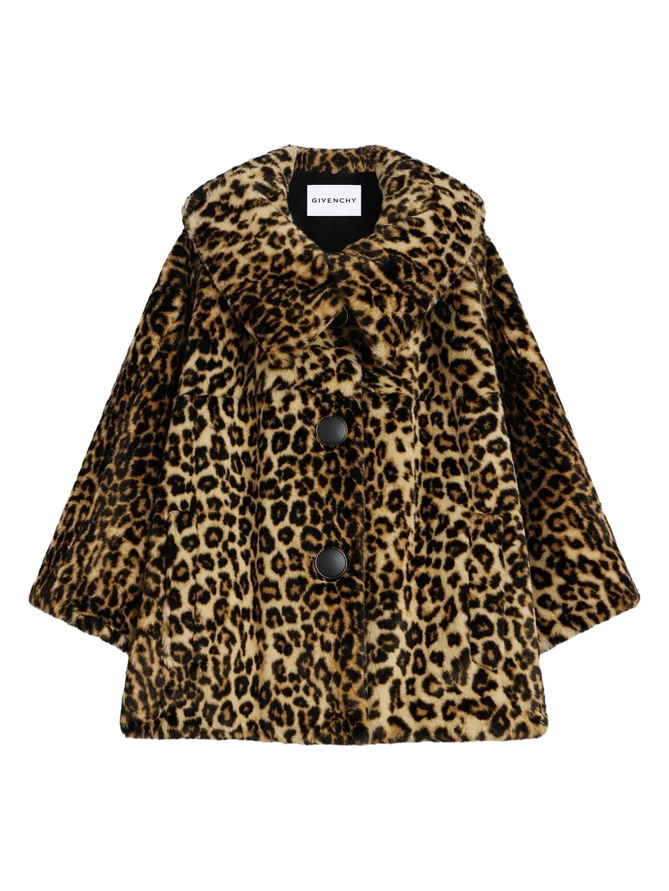 Givenchy Women's Short Coat in Leopard Faux Fur