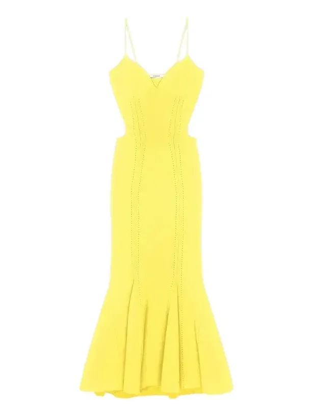 Givenchy Women's Long Dress in Knit - Yellow