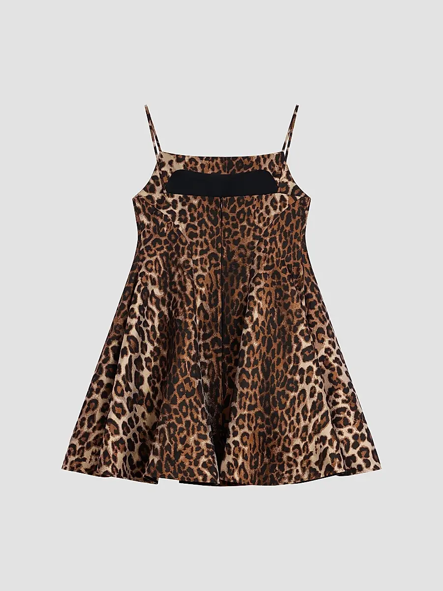 Givenchy Women's Sliced Mini Dress in Leopard Jacquard | Thumbnail 2