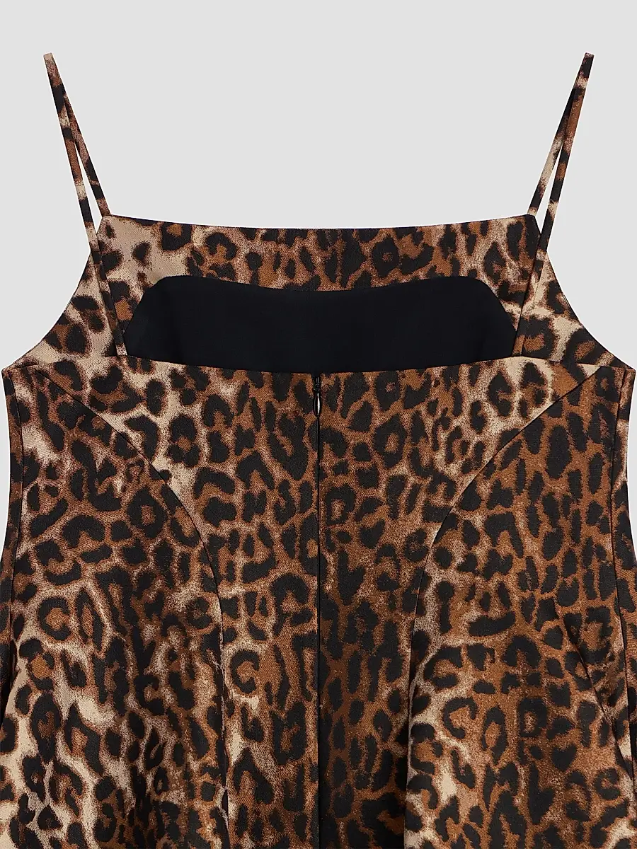 Givenchy Women's Sliced Mini Dress in Leopard Jacquard | Thumbnail 6