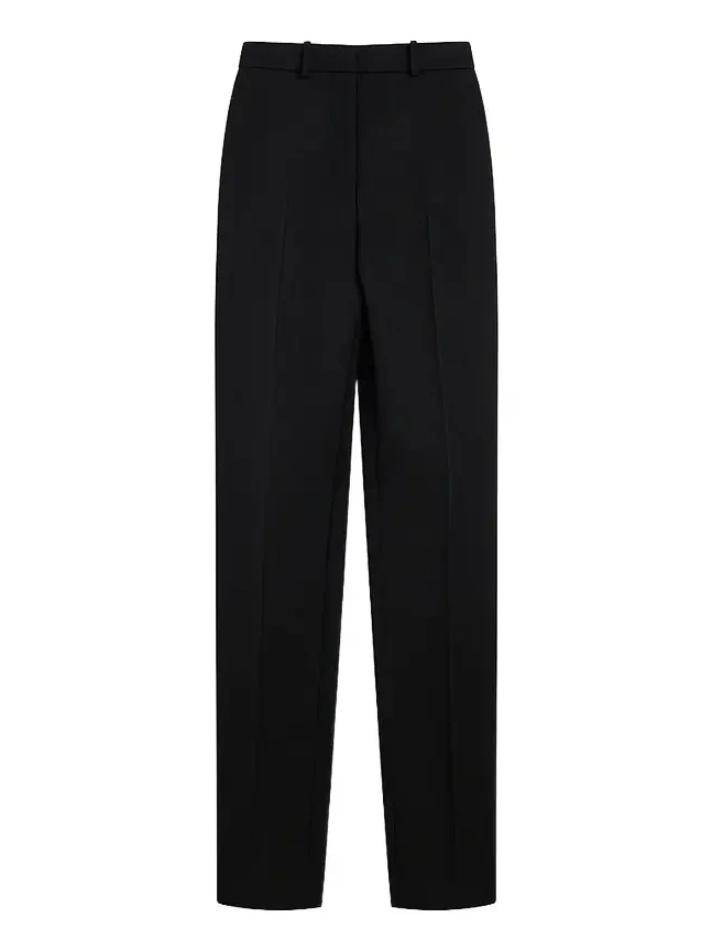 Women's Cigarette Pants in Wool - Black Women's Cigarette Pants in Wool - Black