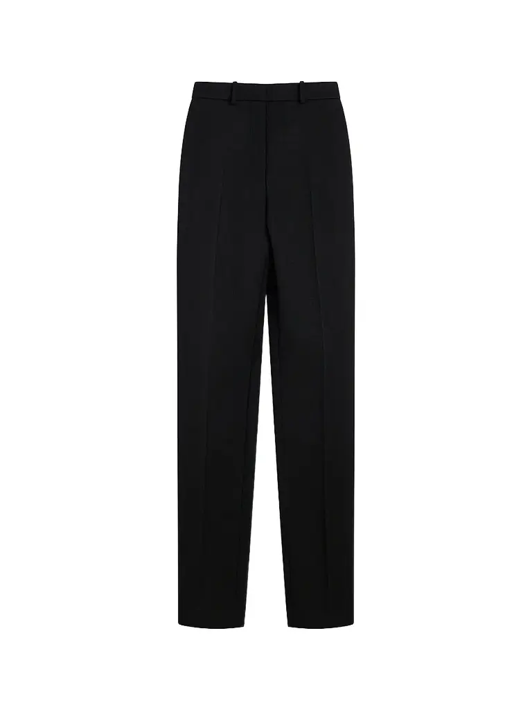 Women's Cigarette Pants in Wool - Black Women's Cigarette Pants in Wool - Black
