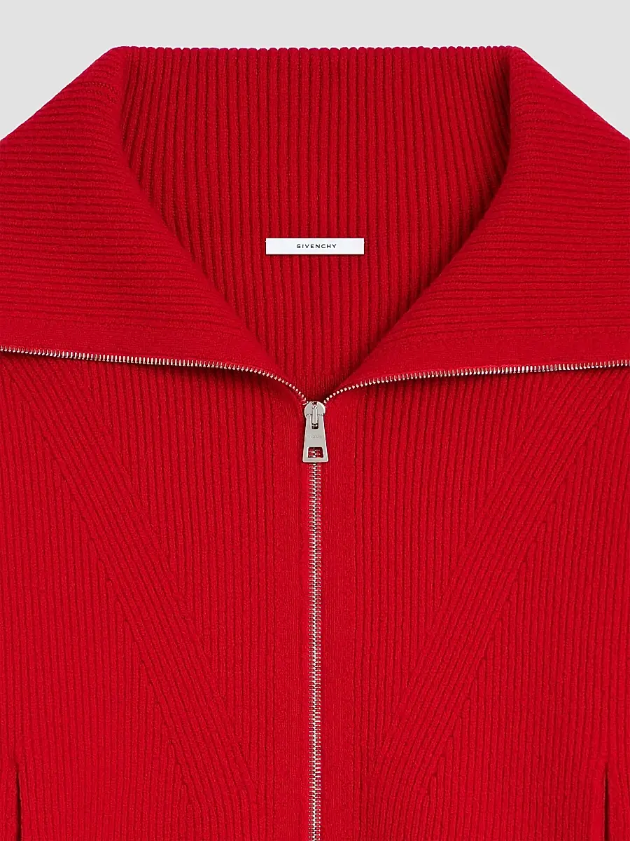 Givenchy Women's Zipped Cardigan in Wool and Cashmere - Red | Thumbnail 7 Givenchy Women's Zipped Cardigan in Wool and Cashmere - Red | Thumbnail 7