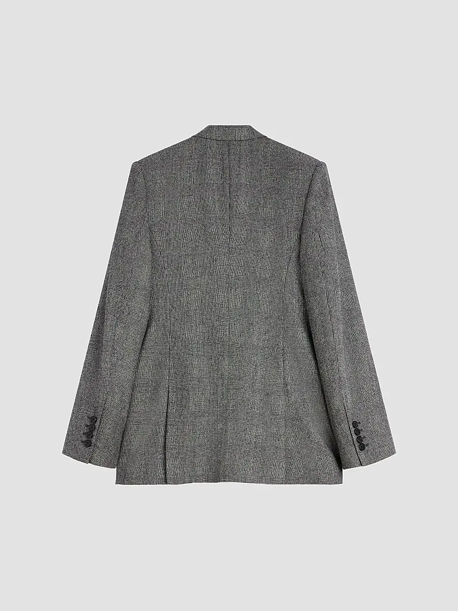 Givenchy Women's Double-Breasted Checked Jacket in Flannel | Thumbnail 3 Givenchy Women's Double-Breasted Checked Jacket in Flannel | Thumbnail 3