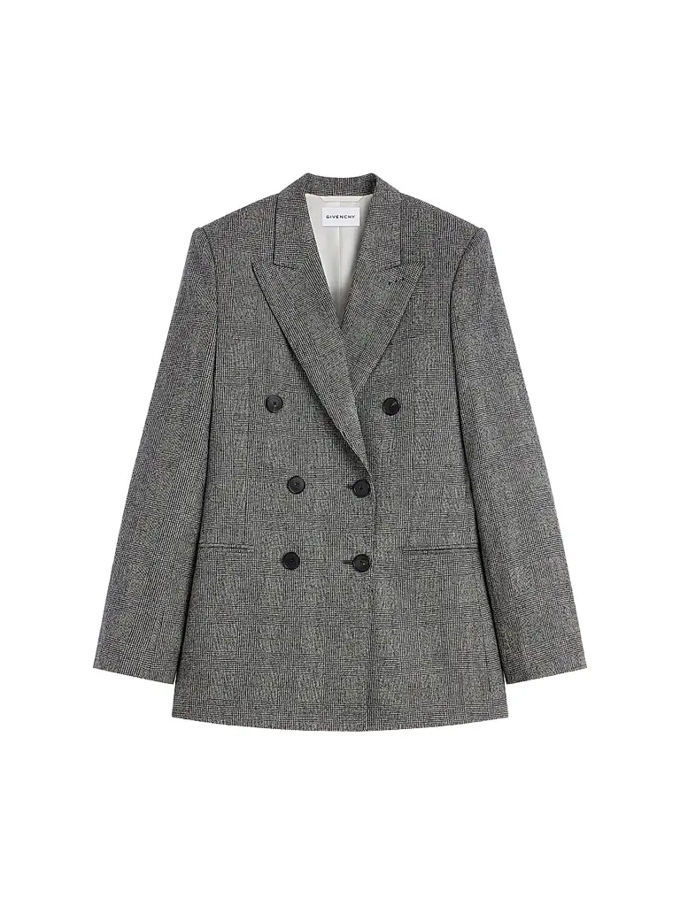 Women's Double-Breasted Checked Jacket in Flannel Women's Double-Breasted Checked Jacket in Flannel