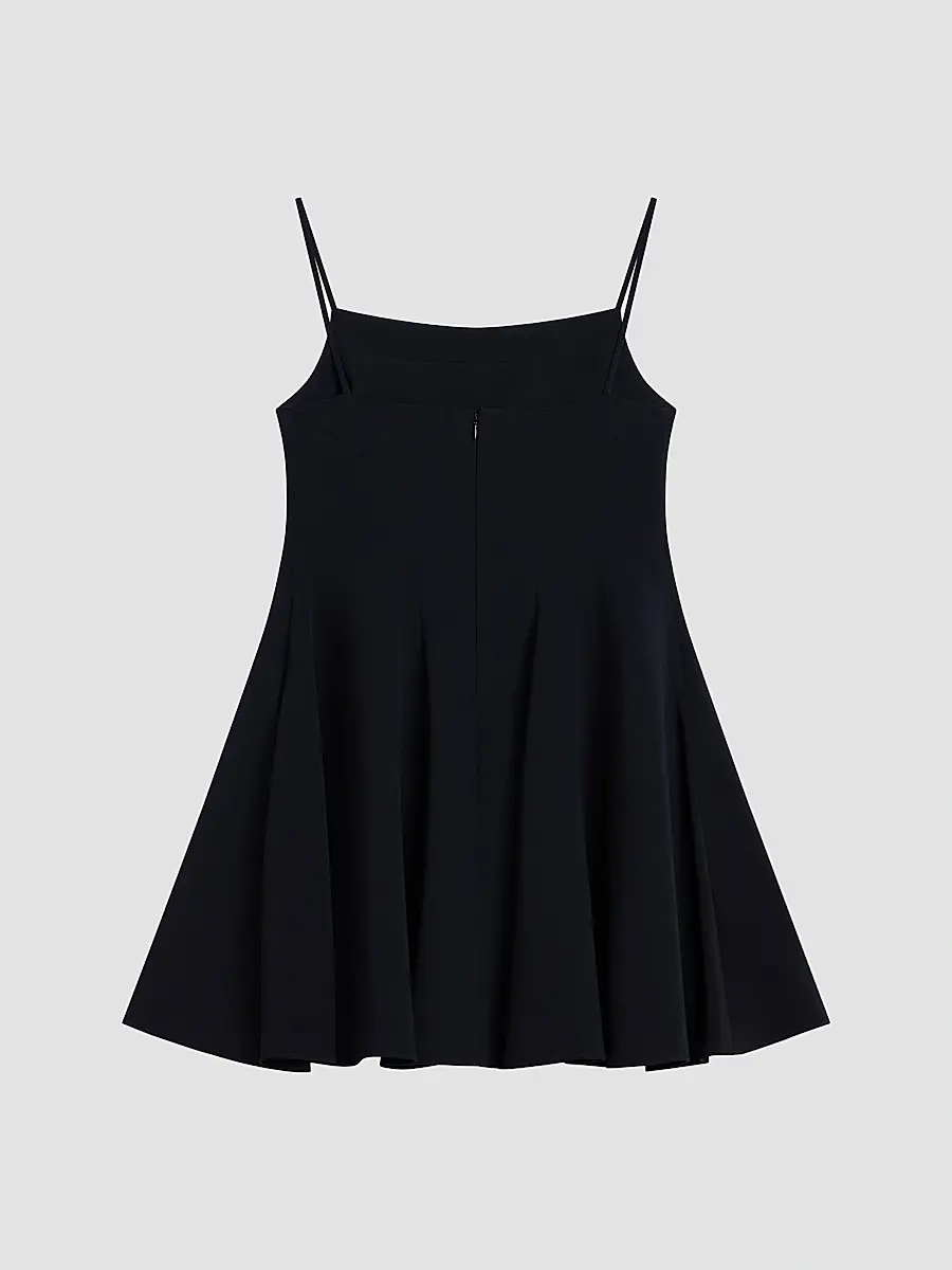 Givenchy Women's Sliced Mini Dress in Crepe Cady - Black | Thumbnail 2 Givenchy Women's Sliced Mini Dress in Crepe Cady - Black | Thumbnail 2