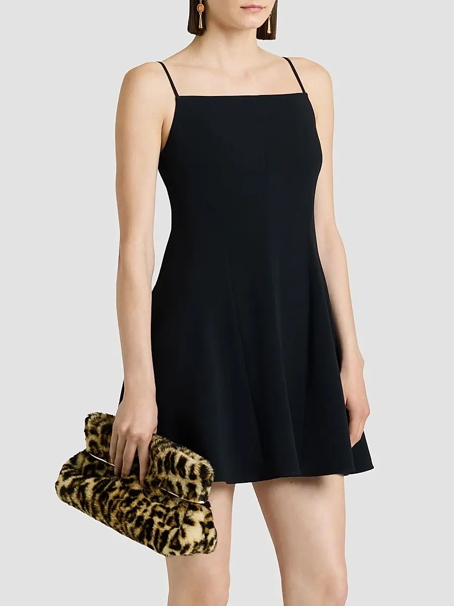 Givenchy Women's Sliced Mini Dress in Crepe Cady - Black | Thumbnail 5 Givenchy Women's Sliced Mini Dress in Crepe Cady - Black | Thumbnail 5