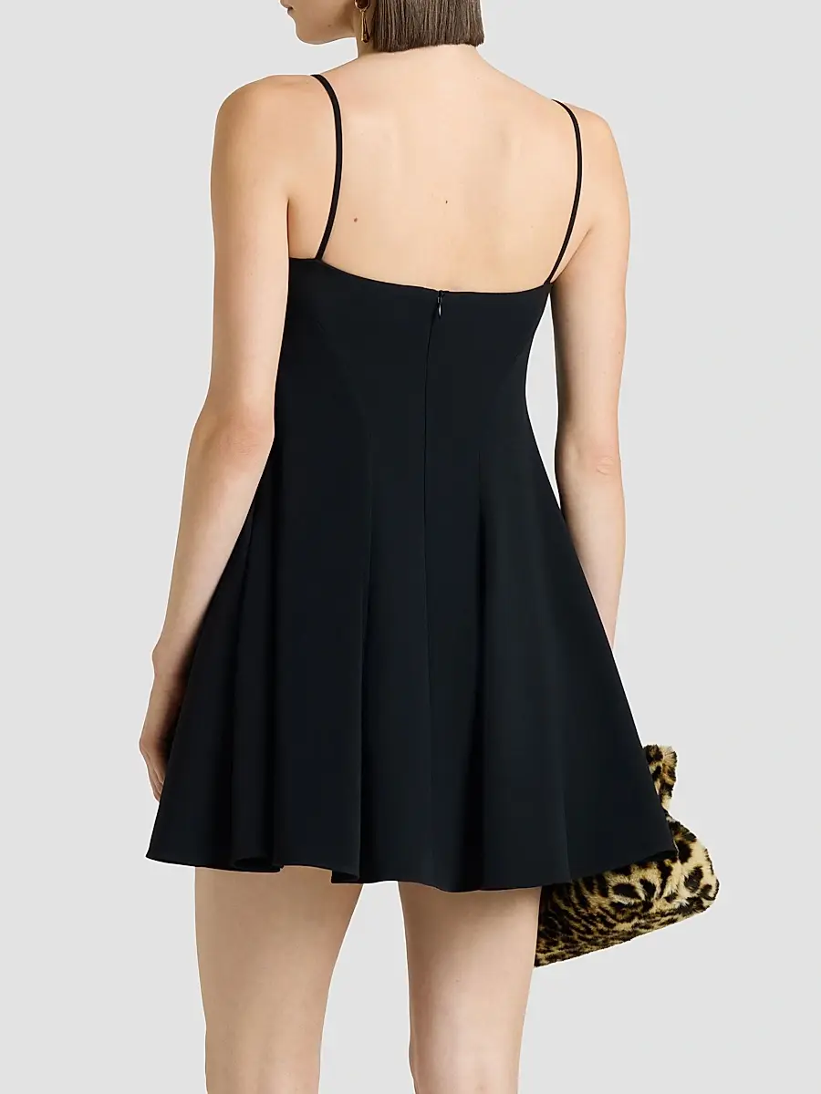 Givenchy Women's Sliced Mini Dress in Crepe Cady - Black | Thumbnail 7 Givenchy Women's Sliced Mini Dress in Crepe Cady - Black | Thumbnail 7