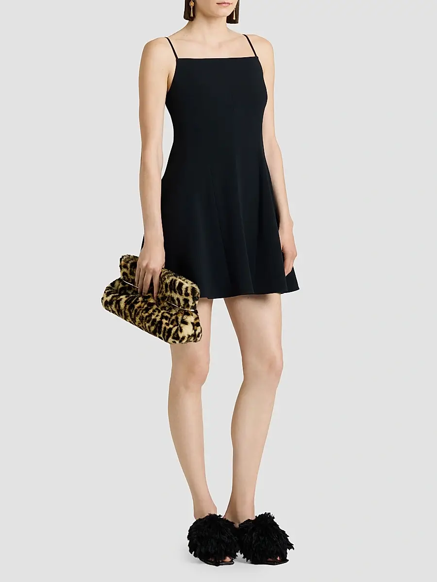 Givenchy Women's Sliced Mini Dress in Crepe Cady - Black | Thumbnail 8 Givenchy Women's Sliced Mini Dress in Crepe Cady - Black | Thumbnail 8