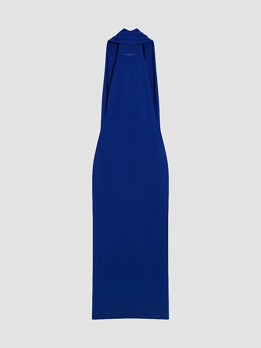 Givenchy Women's Long Draped Dress in Wool | Thumbnail 2