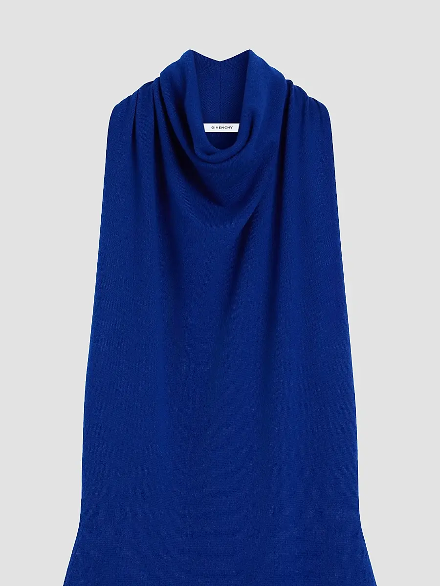 Givenchy Women's Long Draped Dress in Wool | Thumbnail 5