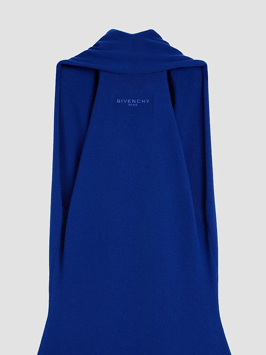 Givenchy Women's Long Draped Dress in Wool | Thumbnail 6