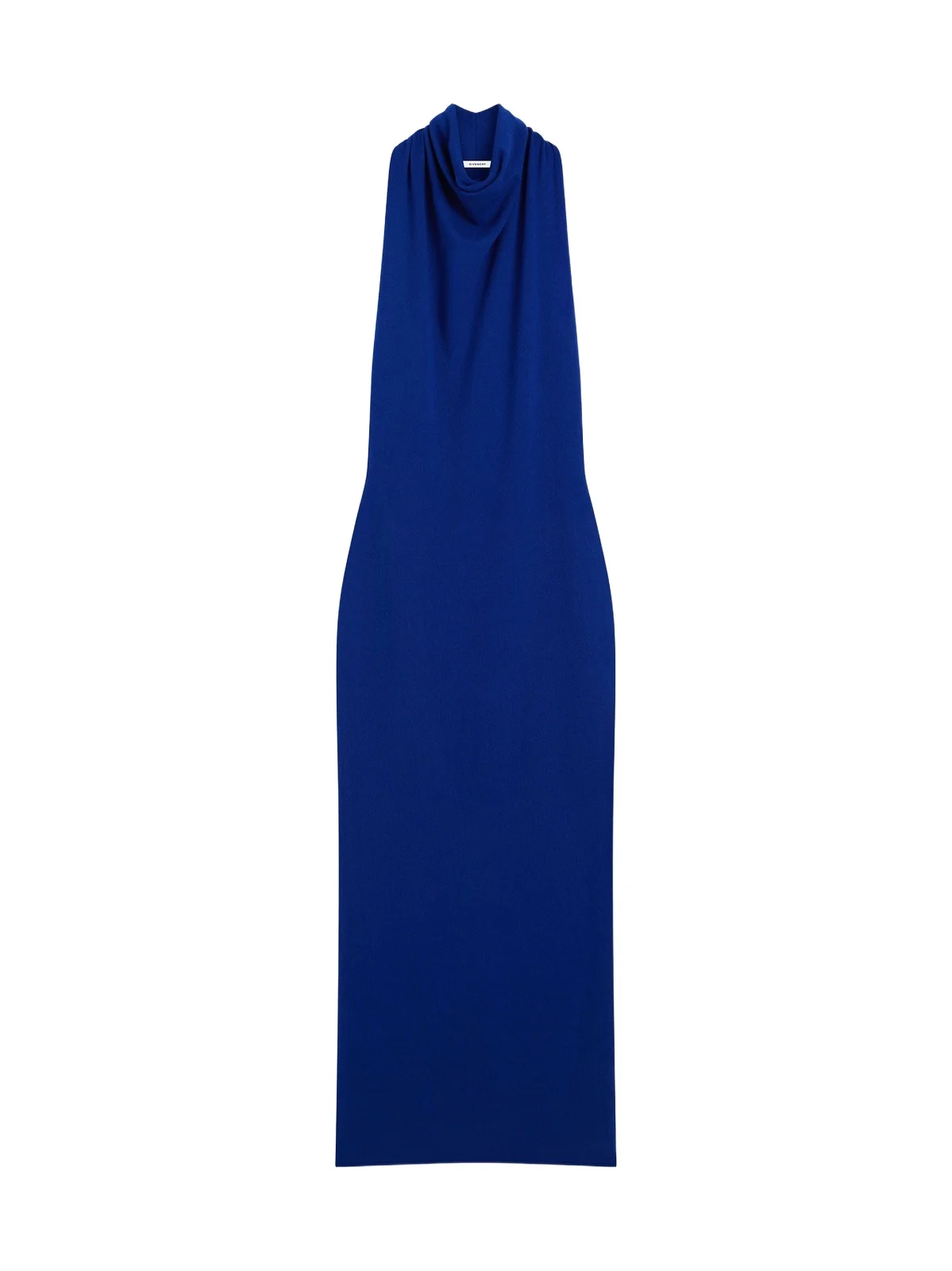 Givenchy Women's Long Draped Dress in Wool - Saphire Blue