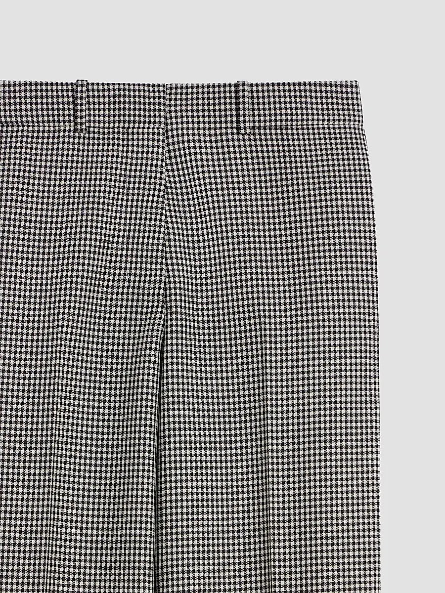 Givenchy Women's Cigarette Pants in Houndstooth Wool and Mohair - Black White | Thumbnail 3