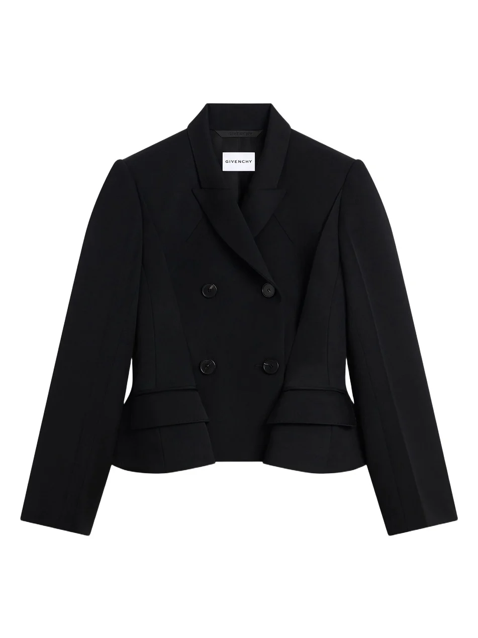 Givenchy Women's Pinch Double-Breasted Jacket in Wool - Black
