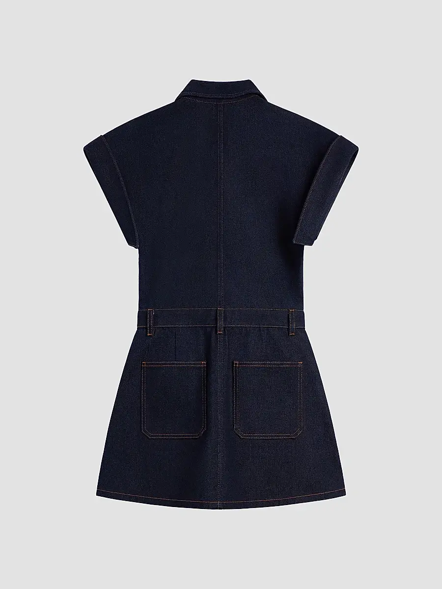 Givenchy Women's Mini Dress in Raw Denim - Dark Blue | Thumbnail 2 Givenchy Women's Mini Dress in Raw Denim - Dark Blue | Thumbnail 2