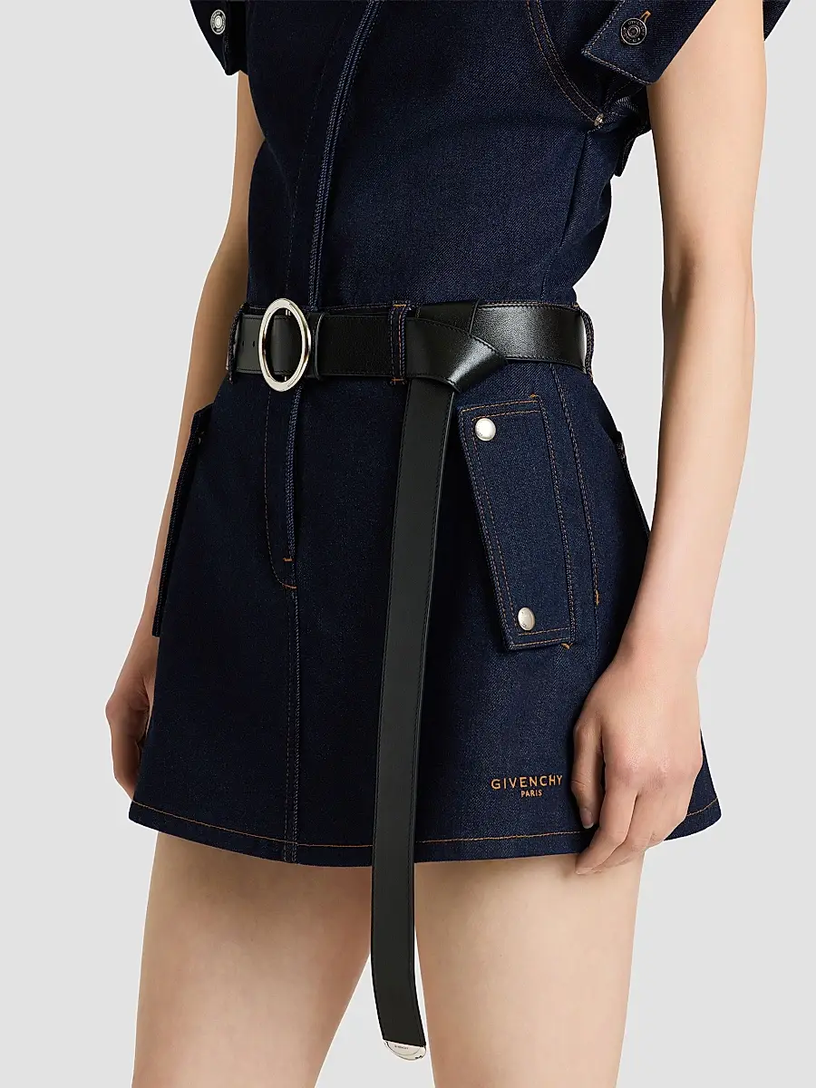 Givenchy Women's Mini Dress in Raw Denim - Dark Blue | Thumbnail 6 Givenchy Women's Mini Dress in Raw Denim - Dark Blue | Thumbnail 6
