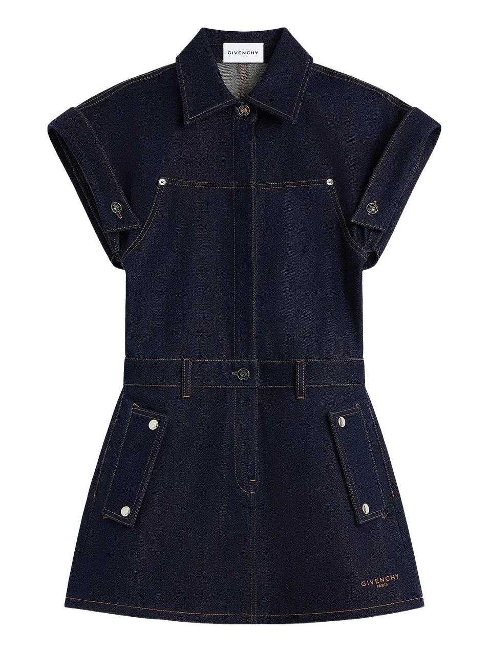 Women's Mini Dress in Raw Denim - Dark Blue Women's Mini Dress in Raw Denim - Dark Blue