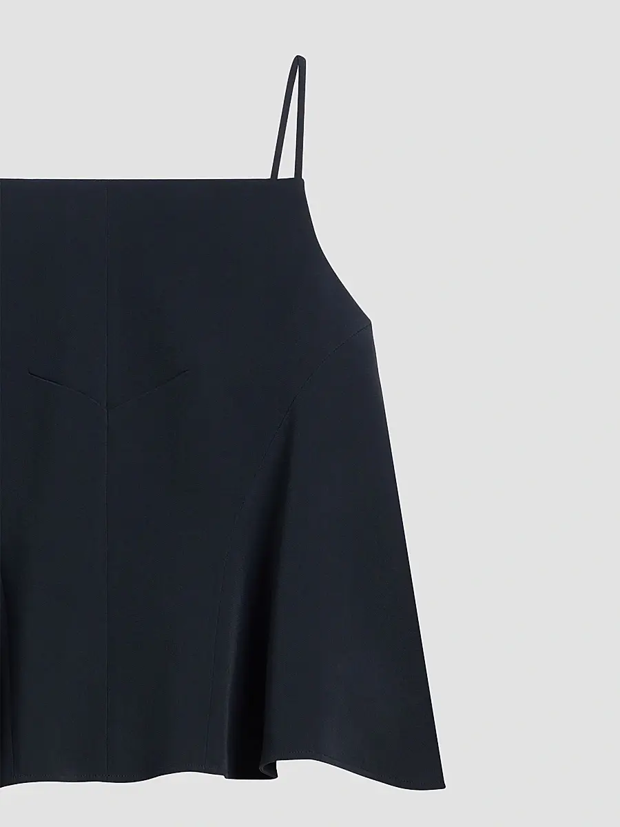 Givenchy Women's Sliced Top in Crepe Cady - Black | Thumbnail 4 Givenchy Women's Sliced Top in Crepe Cady - Black | Thumbnail 4