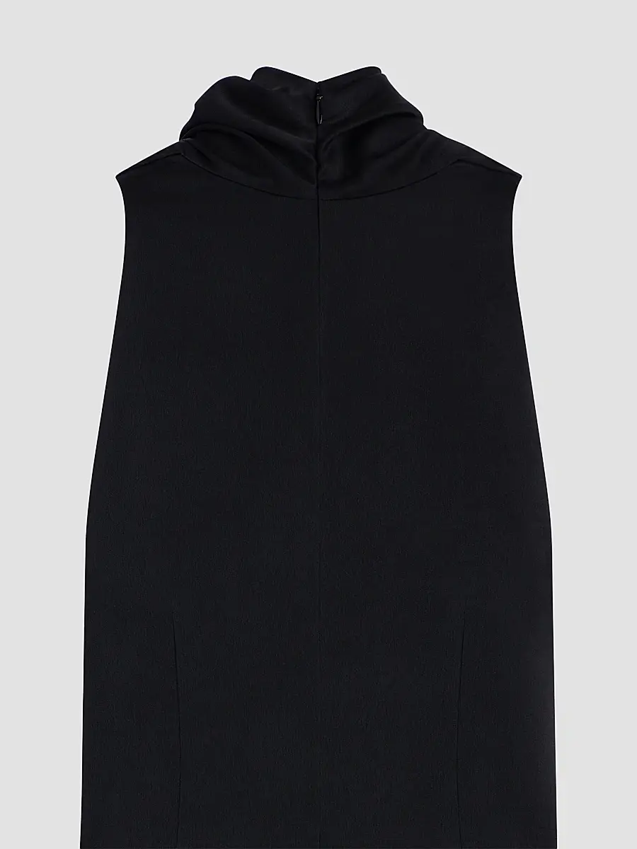 Givenchy Women's Draped Top in Crepe Satin - Black | Thumbnail 5