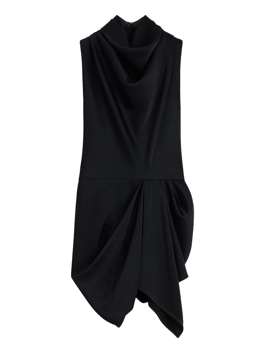 Givenchy Women's Draped Top in Crepe Satin - Black