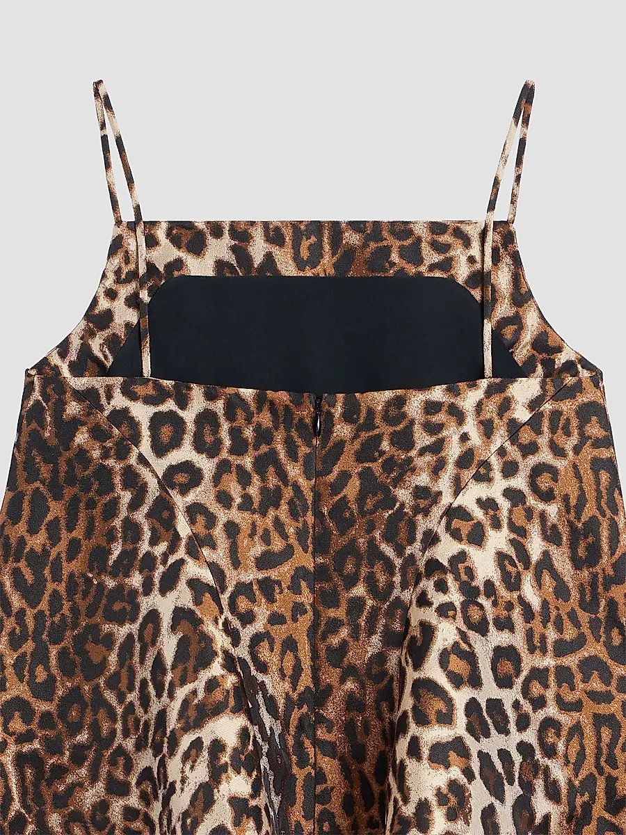 Givenchy Women's Sliced Top in Leopard Jacquard - Brown | Thumbnail 5 Givenchy Women's Sliced Top in Leopard Jacquard - Brown | Thumbnail 5