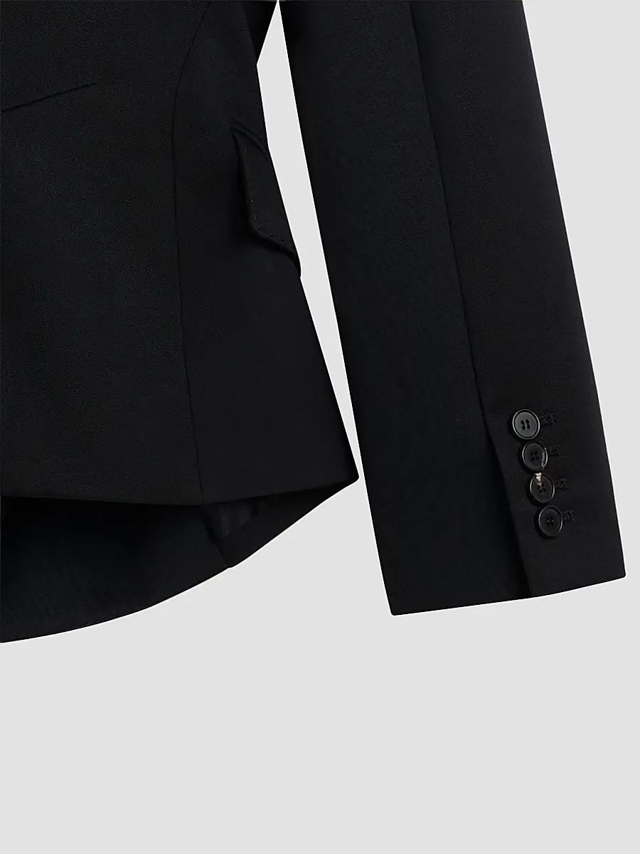 Givenchy Women's Reverse Lapel Blazer in wool - Black | Thumbnail 5