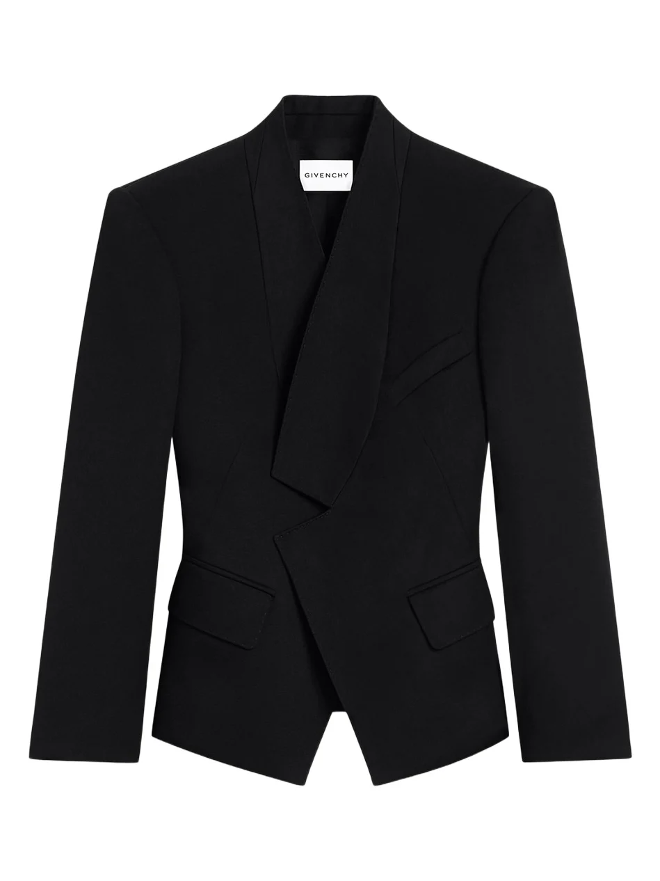 Givenchy Women's Reverse Lapel Blazer in wool - Black