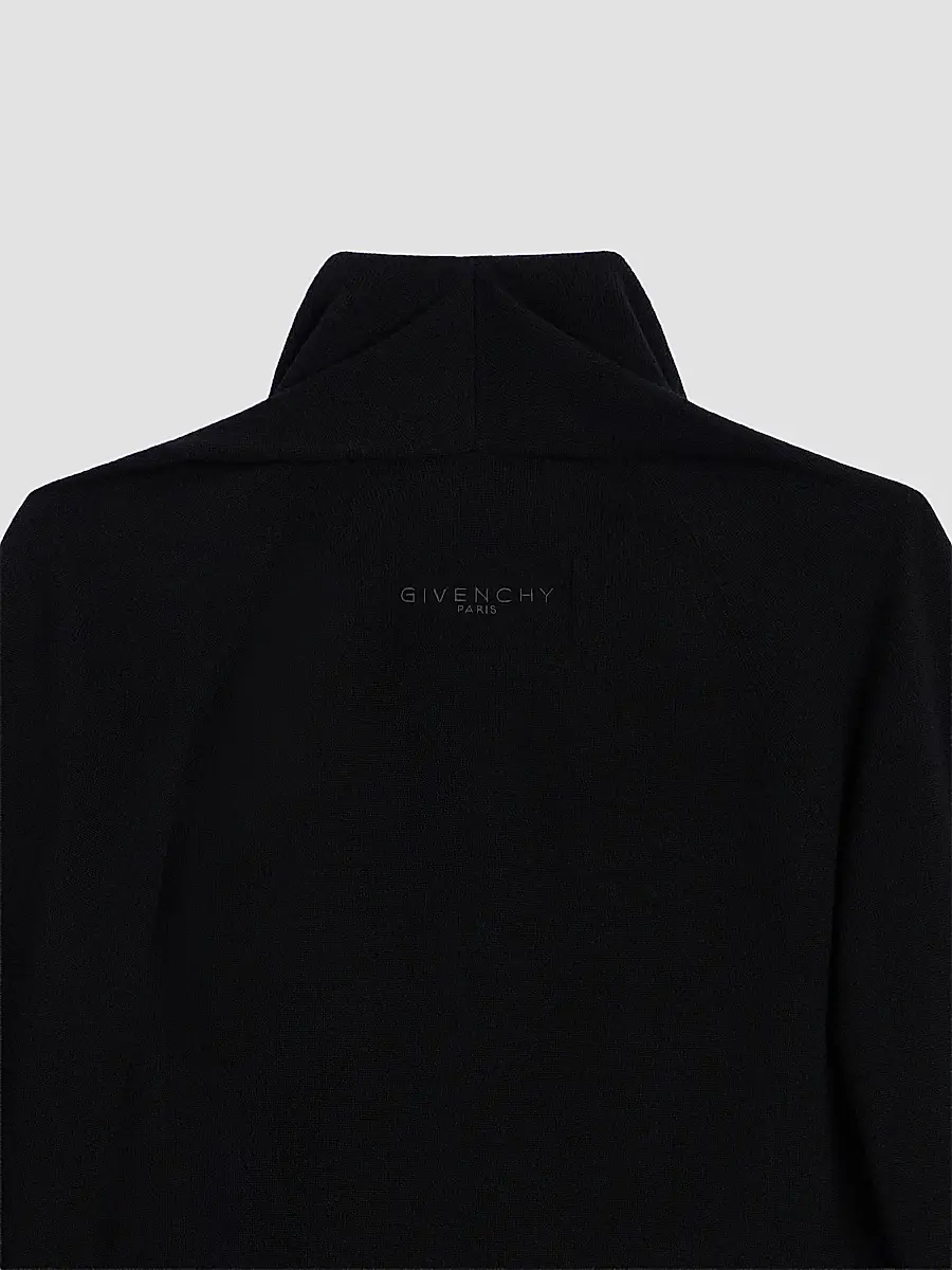 Givenchy Women's Draped Sweater in Wool - Black | Thumbnail 4