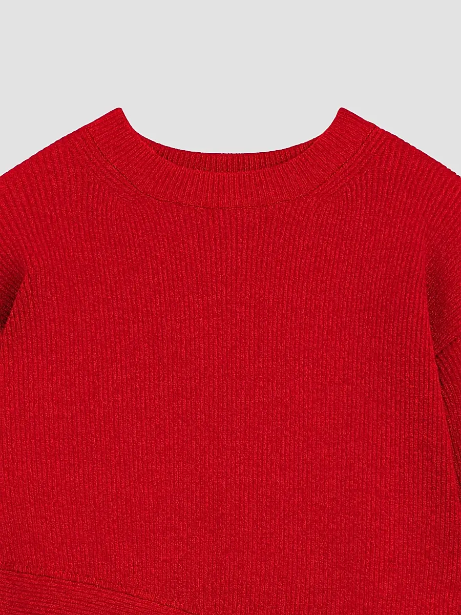 Givenchy Women's Asymmetric Sweater in Wool and Cashmere - Red | Thumbnail 3