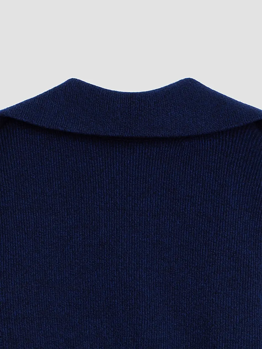 Givenchy Women's Slashed Mini Dress in Wool and Cashmere - Cobalt Blue | Thumbnail 3