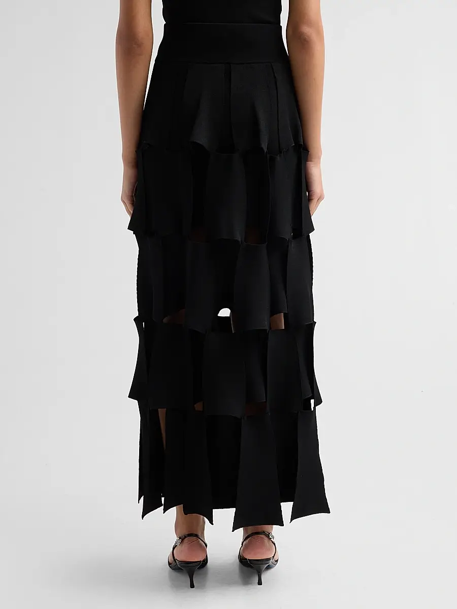 A.W.A.K.E. MODE A. W.A. K.E. MODE Women's Knitted Multi-Trapeze Maxi Skirt | Thumbnail 3 A.W.A.K.E. MODE A. W.A. K.E. MODE Women's Knitted Multi-Trapeze Maxi Skirt | Thumbnail 3