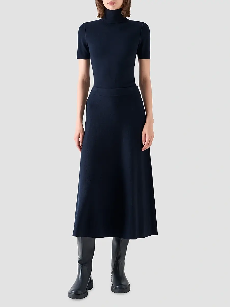Akris punto Women's Stretch Wool Mock Turtleneck Top | Thumbnail 2