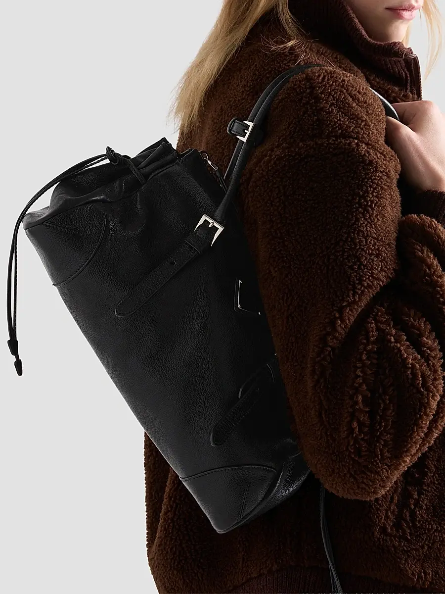 Prada Women's Bonnie Medium Antiqued Leather Top Handle Bag | Thumbnail 3 Prada Women's Bonnie Medium Antiqued Leather Top Handle Bag | Thumbnail 3